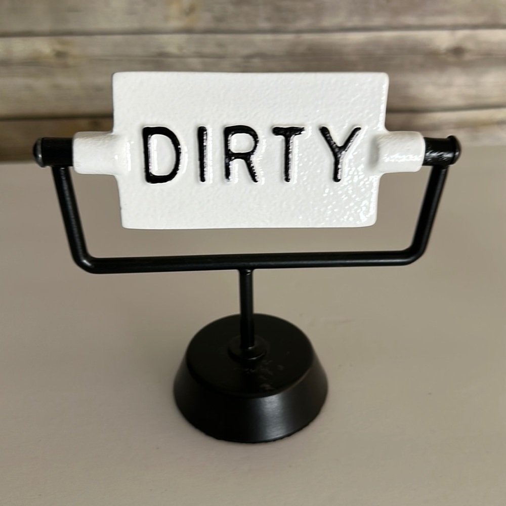 Hearth & Hand with Magnolia - Clean / Dirty' Reversible Sign NEW